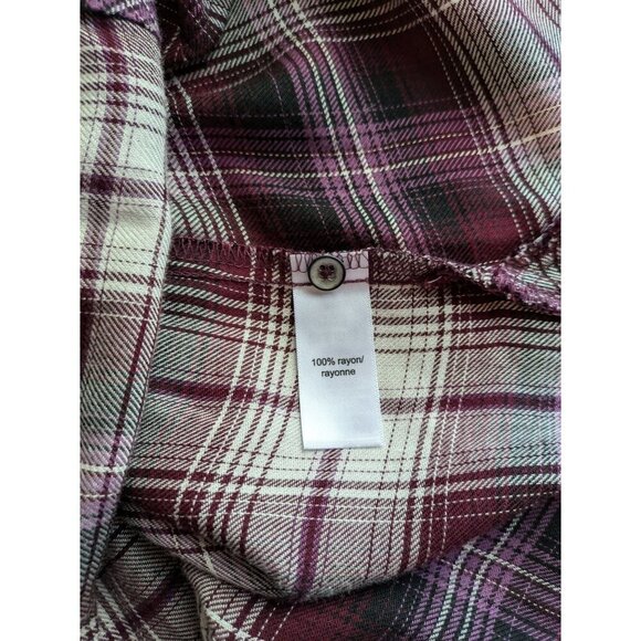 Plaid Button-Up Shirt Dress - Picture 5 of 10